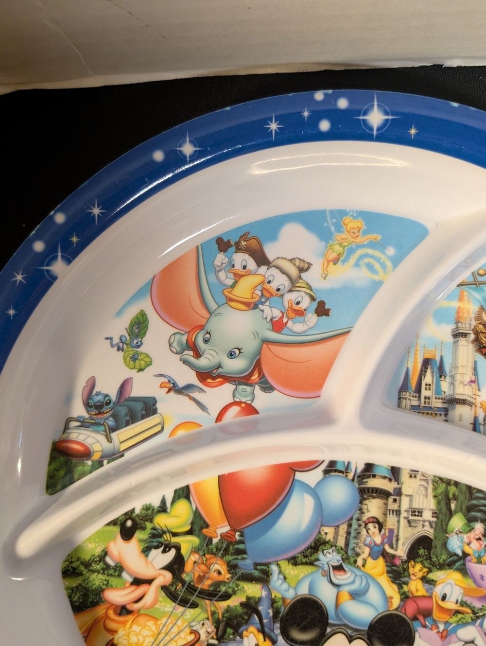 Walt Disney World Parks Souvenir Divided Plate Mickey Dumbo ~ 10" SET LOT OF 2 - Picture 10 of 11